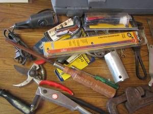 lot 351 image: Empty ryobi case, added small hand tolls and such
