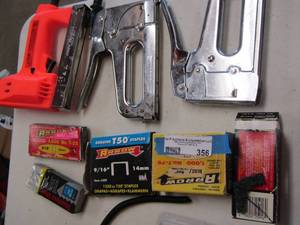 lot 356 image: staple guns qty 2- electric staple gun- comes with staples