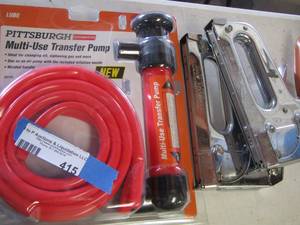 lot 415 image: Pittsburg transformer pump - hand staplers