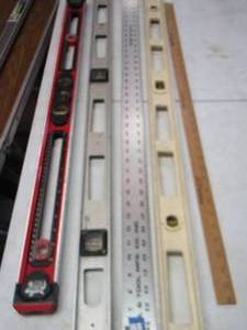 lot 493 image: levels qty 3 yard sticks qty 2