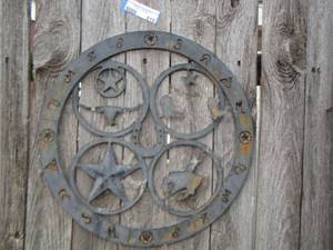 lot 519 image: Texas western outdoor wall art