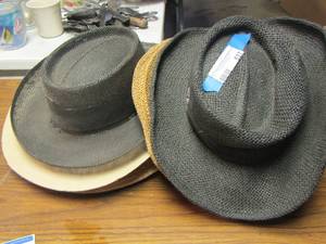 lot 537 image: Wicker cowboy hats  qty 6
