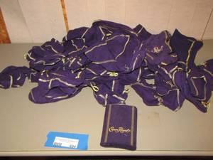 lot 604 image: Crown royal bags qtry 10 plus- crown royal flask