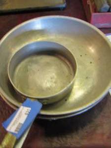 lot 631 image: Large sauce pans qty 2-  1 small