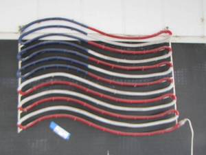 lot 665 image: hanging LED American flag