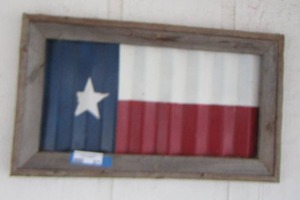 lot 671 image: framed American flag wall art