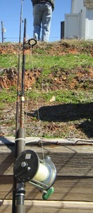 lot 3 image: QTC Q-STICK FISHING ROD  SN #SRS-80 Made in KOREA,   WITH DEEP SEA REEL