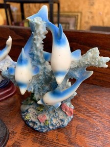 lot 35 image: Dolphin figurines