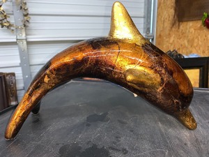 lot 64 image: Large dolphin figurine