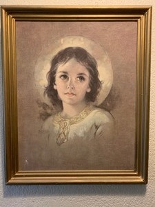 lot 18 image: The Boy Christ framed art