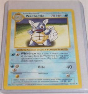 lot 223 image: 1999 Shadowless Pokemon Warturtle Playing Card