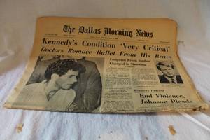 lot 258 image: June 6th, 1968 The Dallas Morning News Newspaper