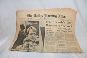 lot 259 image: June 7th, 1968 The Dallas Morning News Newspaper