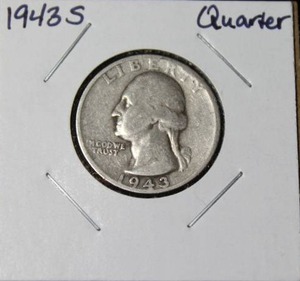 lot 25 image: Silver 1943 S Washington Quarter