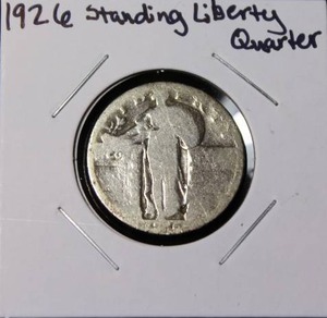 lot 26 image: Rare Silver 1926 Standing Liberty Quarter