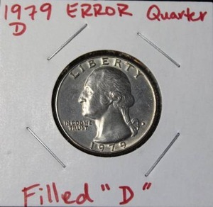 lot 35 image: ERROR 1979 D Washington Quarter