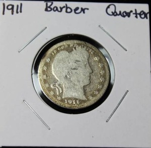 lot 40 image: 1911 Barber Quarter