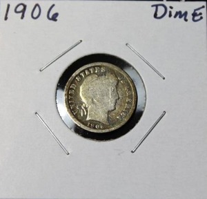 lot 44 image: 1906 Barber Dime