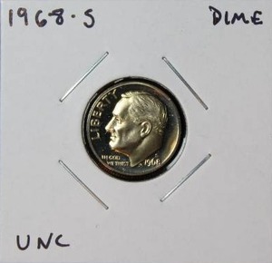 lot 59 image: 1968 S Roosevelt Dime Proof