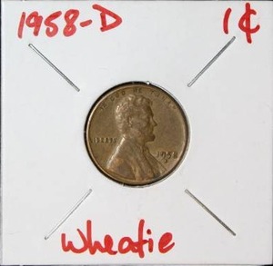 lot 63 image: 1958 D Wheat Cent