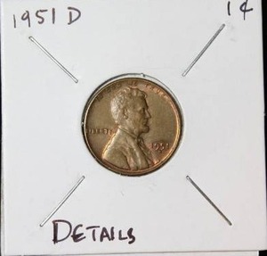 lot 68 image: 1951 D Lincoln Wheat Cent
