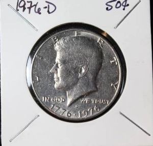 lot 72 image: 1976 D Bicentennial Kennedy Half Dollar