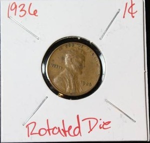 lot 74 image: ERROR 1936 Lincoln Wheat Cent