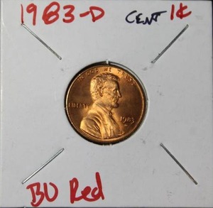lot 95 image: 1983 D Lincoln Memorial Cent