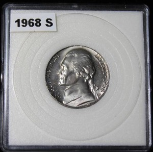 lot 101 image: 1968 S Jefferson Nickel Proof