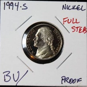 lot 105 image: 1994 S Jefferson Nickel Proof