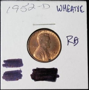 lot 106 image: 1952 D Wheat Cent
