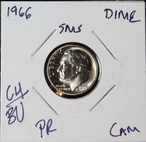 lot 107 image: 1966 SMS Roosevelt Dime Proof