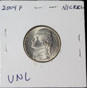lot 110 image: 2004 P HandshakePeace Nickel