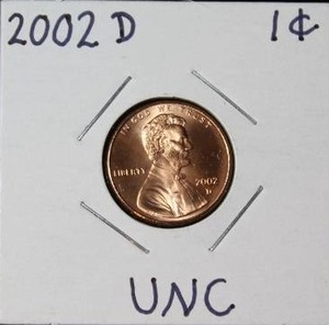lot 111 image: 2002 D Lincoln Memorial Cent