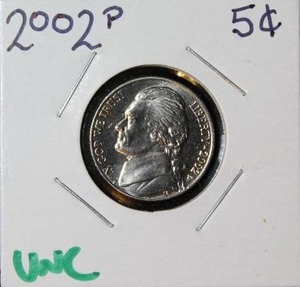 lot 120 image: 2002 P Jefferson Nickel
