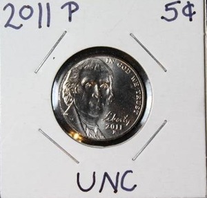 lot 121 image: 2011 P Jefferson Nickel