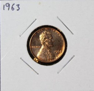 lot 124 image: 1963 Lincoln Memorial Cent