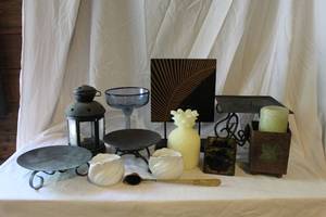 lot 262 image: Candle and Candle Holder Lot