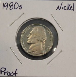lot 142 image: 1980 S Jefferson Nickel Proof