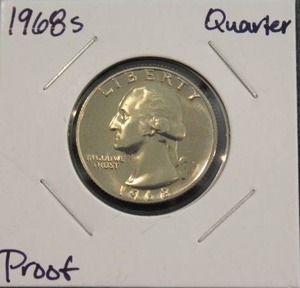 lot 153 image: 1968 S Washington Quarter Proof