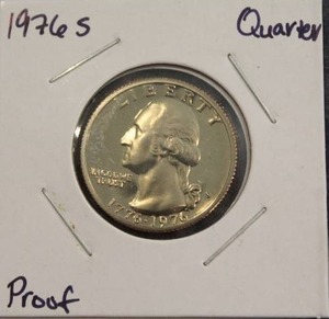 lot 156 image: 1976 S Bicentennial Washington Quarter Proof