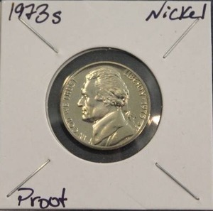 lot 286 image: 1973 S Jefferson Nickel Proof