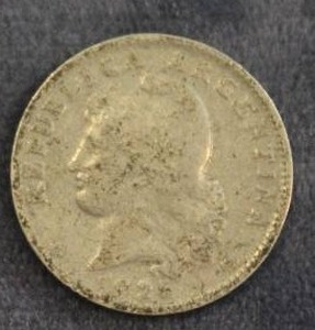 lot 295 image: 1926 Argentina 20 Centavos