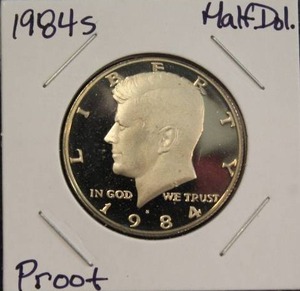 lot 298 image: 1984 S Kennedy Half Dollar Proof