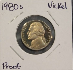 lot 299 image: 1980 S Jefferson Nickel Proof