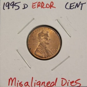 lot 306 image: ERROR 1995 D Lincoln Memorial Cent