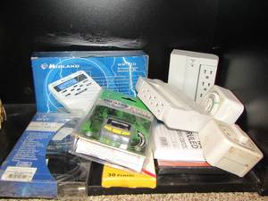 lot 729 image: midland weather radio - milt plugs far wall art - digital pedometer plus