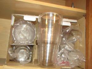 lot 756 image: 5 clear tumblers new