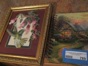 lot 789 image: journal book - 12x10 3d metal art