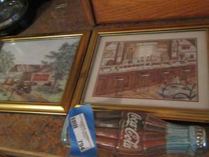lot 794 image: 12x14 coca - cola art - kitchen art cc tin can